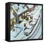"Party After Snowfall", February 12, 1955-Ben Kimberly Prins-Framed Stretched Canvas