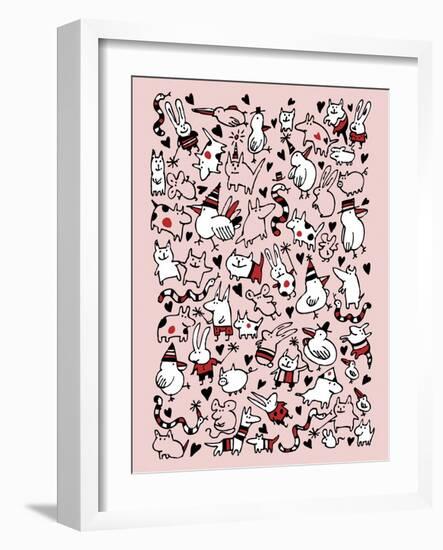 Party Animals-Carla Martell-Framed Giclee Print