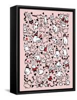 Party Animals-Carla Martell-Framed Stretched Canvas