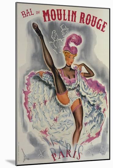 Party at the Moulin Rouge-French School-Mounted Giclee Print