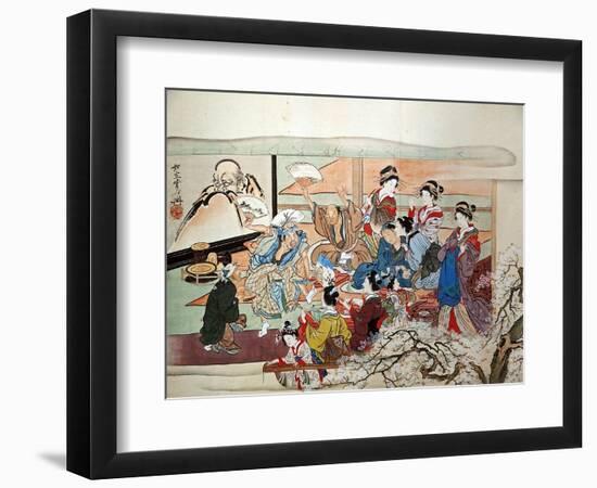 Party at Yoshiwara-Kyosai Kawanabe-Framed Giclee Print