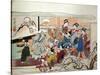 Party at Yoshiwara-Kyosai Kawanabe-Stretched Canvas