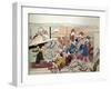 Party at Yoshiwara-Kyosai Kawanabe-Framed Premium Giclee Print