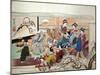 Party at Yoshiwara-Kyosai Kawanabe-Mounted Premium Giclee Print