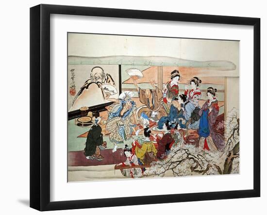 Party at Yoshiwara-Kyosai Kawanabe-Framed Giclee Print