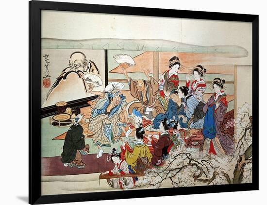 Party at Yoshiwara-Kyosai Kawanabe-Framed Giclee Print