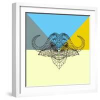 Party Buffalo Mesh-NaxArt-Framed Art Print