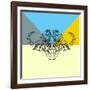 Party Buffalo Mesh-NaxArt-Framed Art Print