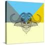 Party Buffalo Mesh-NaxArt-Stretched Canvas