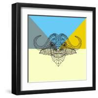 Party Buffalo Mesh-NaxArt-Framed Art Print