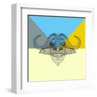 Party Buffalo Mesh-NaxArt-Framed Art Print