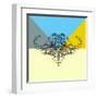 Party Buffalo Mesh-NaxArt-Framed Art Print