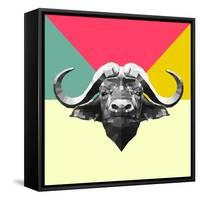 Party Buffalo-Lisa Kroll-Framed Stretched Canvas