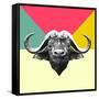 Party Buffalo-Lisa Kroll-Framed Stretched Canvas