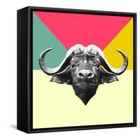 Party Buffalo-Lisa Kroll-Framed Stretched Canvas