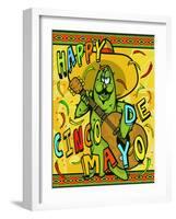 Party Cactus-Old Red Truck-Framed Giclee Print