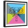 Party Elephant Polygon 2-Lisa Kroll-Framed Art Print