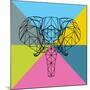 Party Elephant Polygon 2-Lisa Kroll-Mounted Art Print