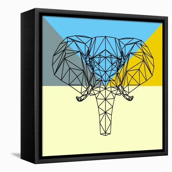 Party Elephant Polygon-Lisa Kroll-Framed Stretched Canvas