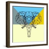 Party Elephant Polygon-Lisa Kroll-Framed Art Print