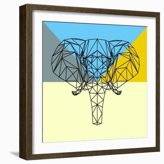 Party Elephant Polygon-Lisa Kroll-Framed Art Print