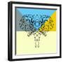 Party Elephant Polygon-Lisa Kroll-Framed Art Print