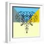 Party Elephant Polygon-Lisa Kroll-Framed Art Print