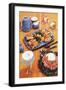 Party Food with Pigs in Blankets-null-Framed Art Print