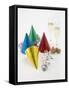 Party Hats, Streamers and Champagne-null-Framed Stretched Canvas