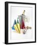 Party Hats, Streamers and Champagne-null-Framed Photographic Print