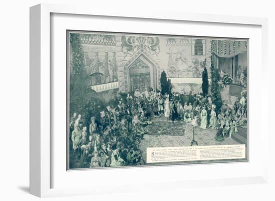 Party Hosted by the Countess of Clermont-Tonnerre-null-Framed Art Print