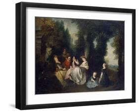 Party in the Garden, 1690-1743-Nicolas Lancret-Framed Giclee Print