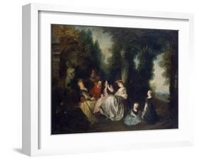 Party in the Garden, 1690-1743-Nicolas Lancret-Framed Giclee Print