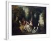 Party in the Garden, 1690-1743-Nicolas Lancret-Framed Giclee Print