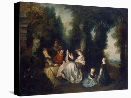 Party in the Garden, 1690-1743-Nicolas Lancret-Stretched Canvas