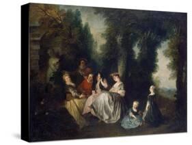 Party in the Garden, 1690-1743-Nicolas Lancret-Stretched Canvas