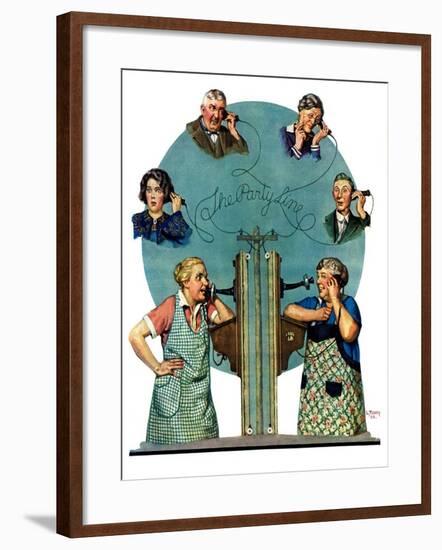 "Party Line,"March 17, 1928-Lawrence Toney-Framed Giclee Print