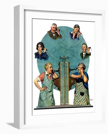 "Party Line,"March 17, 1928-Lawrence Toney-Framed Giclee Print
