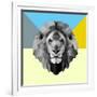 Party Lion-Lisa Kroll-Framed Art Print