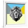 Party Lion-Lisa Kroll-Framed Art Print