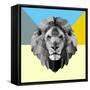 Party Lion-Lisa Kroll-Framed Stretched Canvas