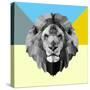 Party Lion-Lisa Kroll-Stretched Canvas