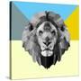 Party Lion-Lisa Kroll-Stretched Canvas