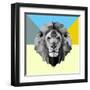 Party Lion-Lisa Kroll-Framed Art Print