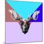 Party Moose in Glasses-Lisa Kroll-Mounted Art Print