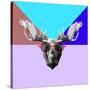 Party Moose in Glasses-Lisa Kroll-Stretched Canvas