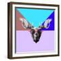 Party Moose in Glasses-Lisa Kroll-Framed Art Print