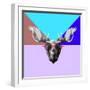 Party Moose in Glasses-Lisa Kroll-Framed Art Print