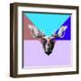 Party Moose in Glasses-Lisa Kroll-Framed Art Print