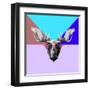 Party Moose in Glasses-Lisa Kroll-Framed Art Print